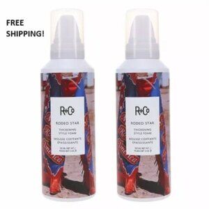 NEW Set of 2 R+Co Rodeo Star Thickening Style Foam Mousse, FULL SIZE, 5oz Each